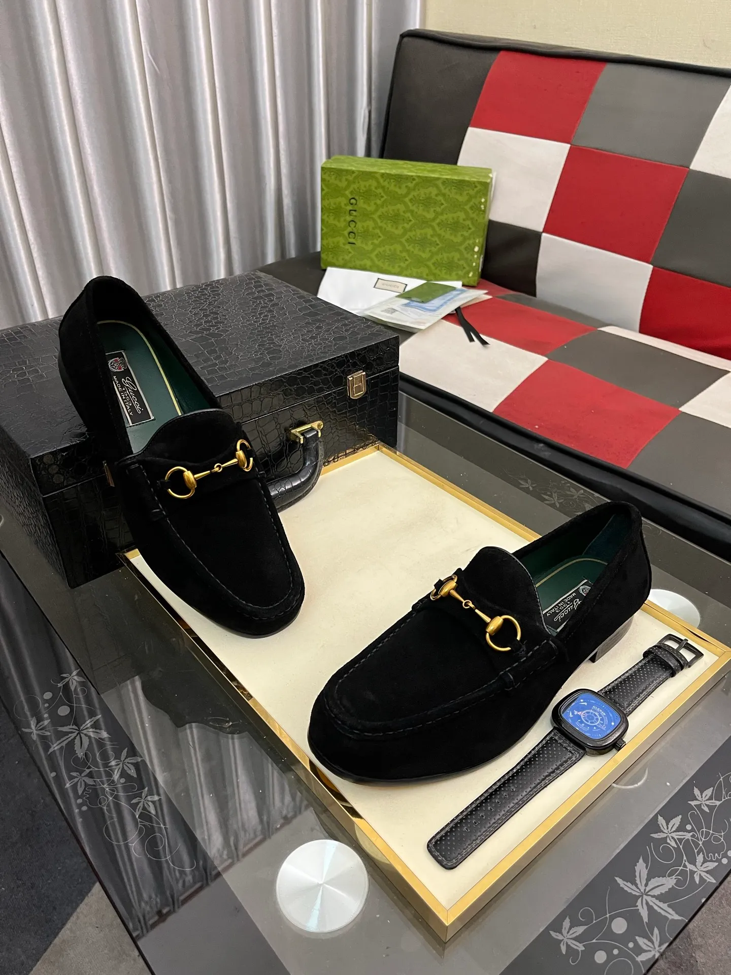 Men's Men's Shoes 💰540⌚️⌚️【GUCCI】The most popular classic Gucci leather shoes. Synchronized with the official website, the upper is made of Italian first-layer cowhide ➕cowhide lining, with unique brand and unique craftsmanship. Highlighting the hot style of the new year. Stop hesitating, stop wandering, get it now. Digital: 38--444️⃣colors available
